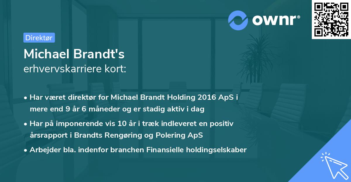 Michael Brandt's erhvervskarriere kort