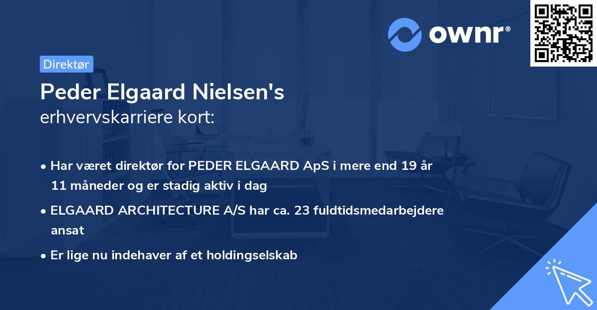 Peder Elgaard Nielsen's erhvervskarriere kort