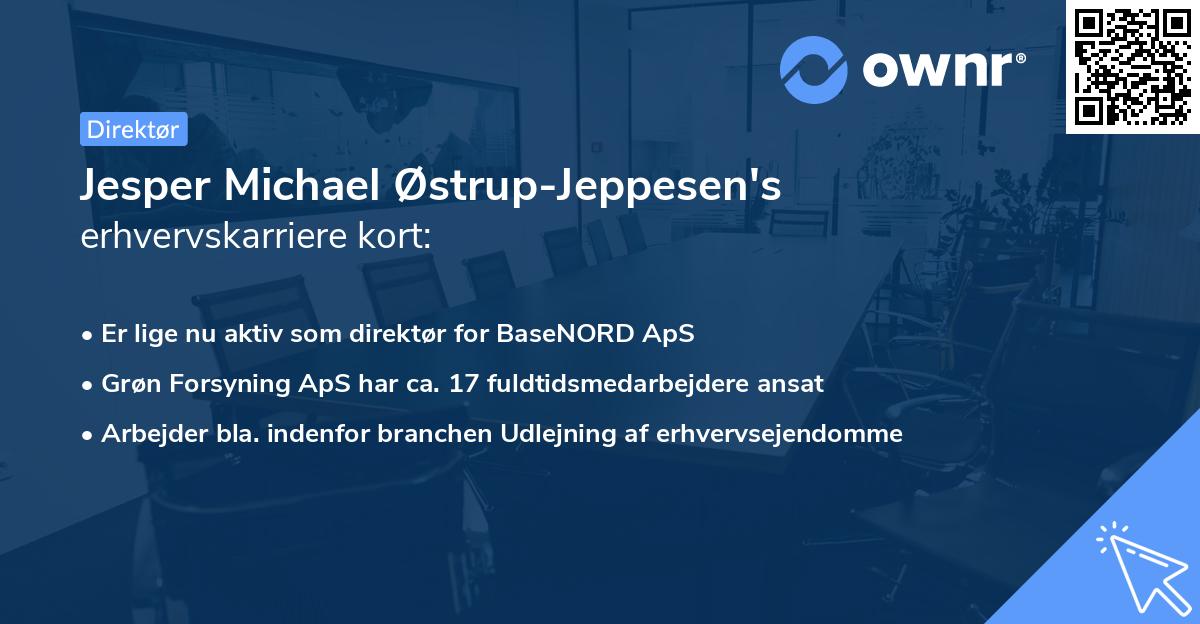 Jesper Michael Østrup-Jeppesen's erhvervskarriere kort