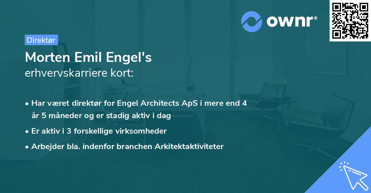 Morten Emil Engel's erhvervskarriere kort