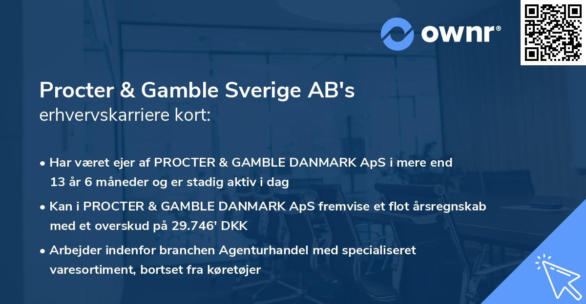 Procter & Gamble Sverige AB's erhvervskarriere kort