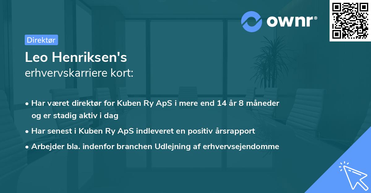 Leo Henriksen's erhvervskarriere kort