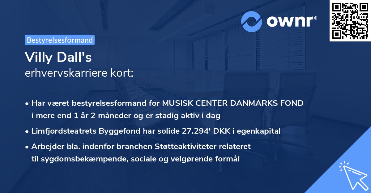 Villy Dall's erhvervskarriere kort