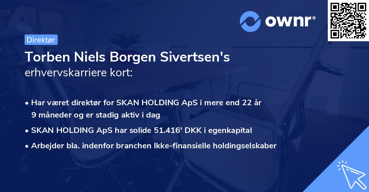 Torben Niels Borgen Sivertsen's erhvervskarriere kort
