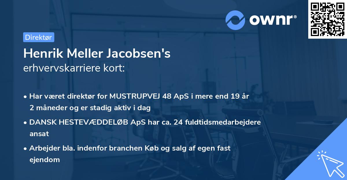 Henrik Meller Jacobsen's erhvervskarriere kort