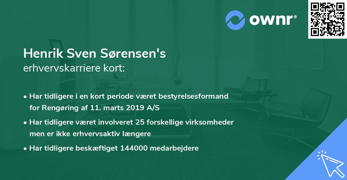 Henrik Sven Sørensen's erhvervskarriere kort