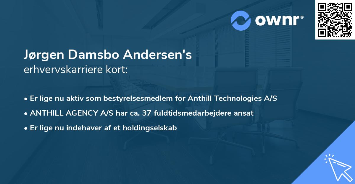 Jørgen Damsbo Andersen's erhvervskarriere kort