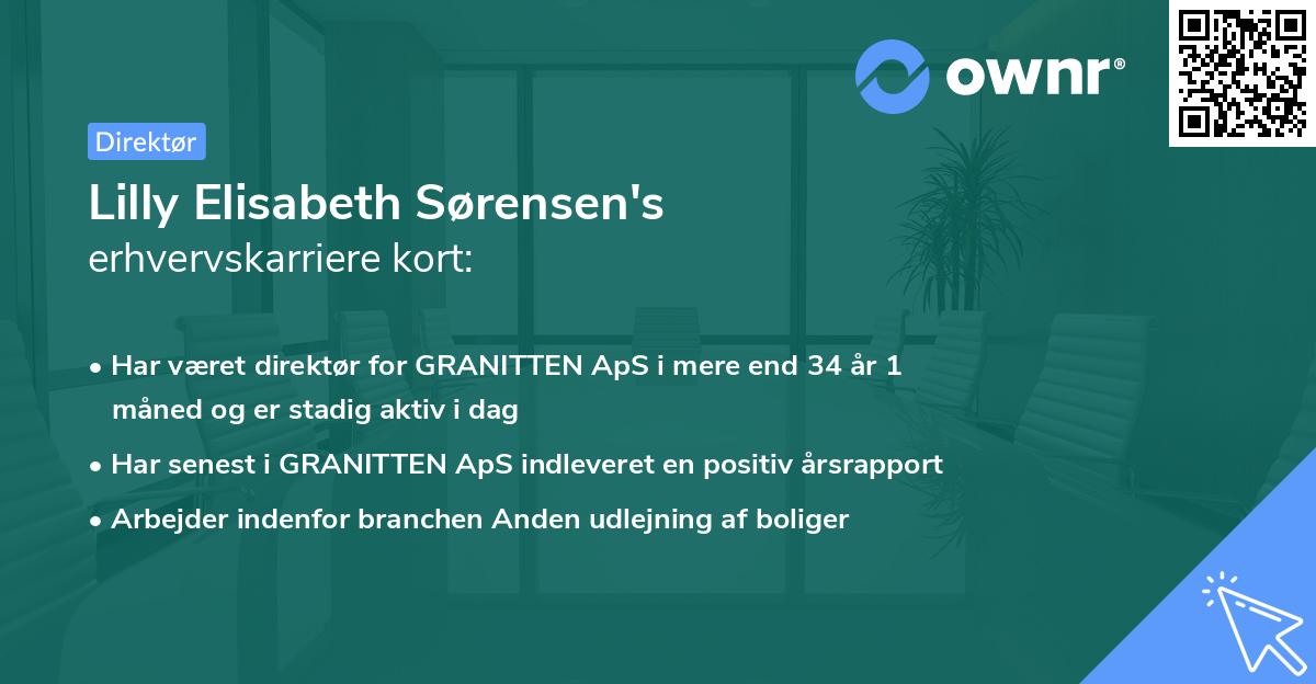 Lilly Elisabeth Sørensen's erhvervskarriere kort