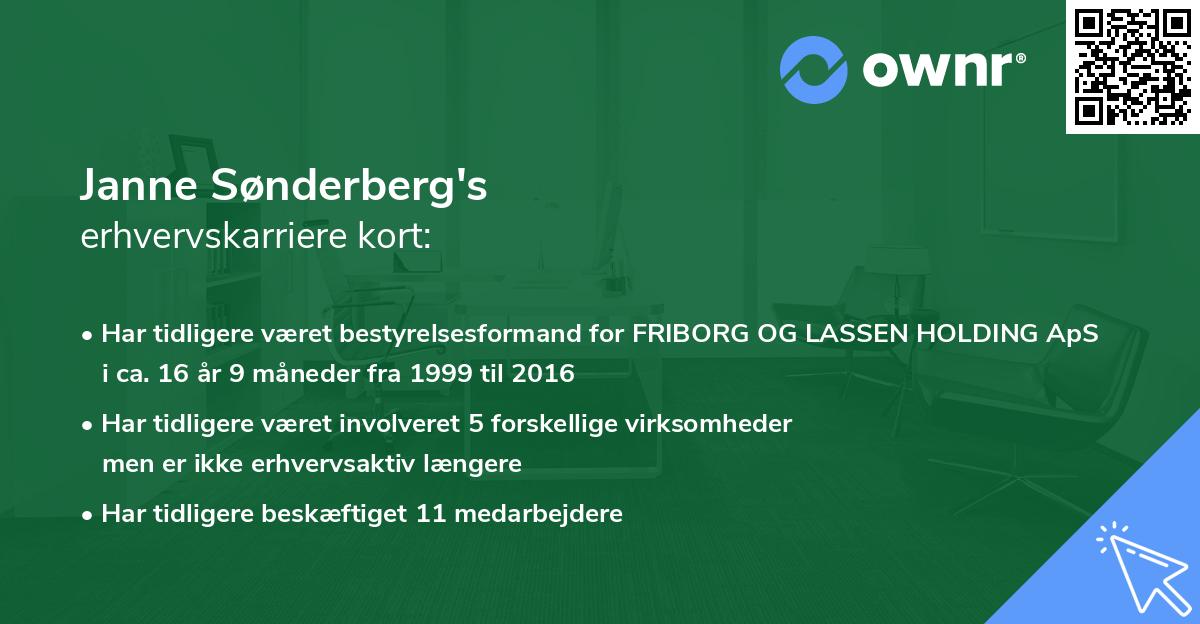 Janne Sønderberg's erhvervskarriere kort