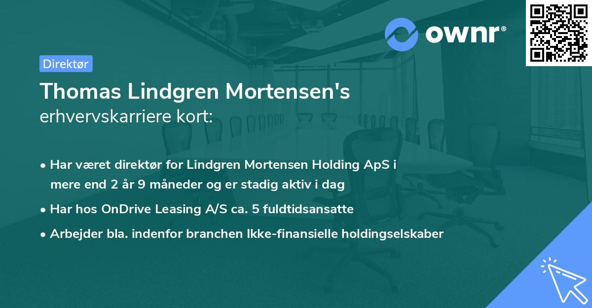 Thomas Lindgren Mortensen's erhvervskarriere kort