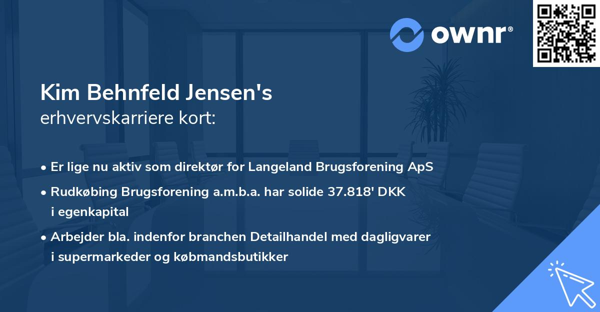 Kim Behnfeld Jensen's erhvervskarriere kort