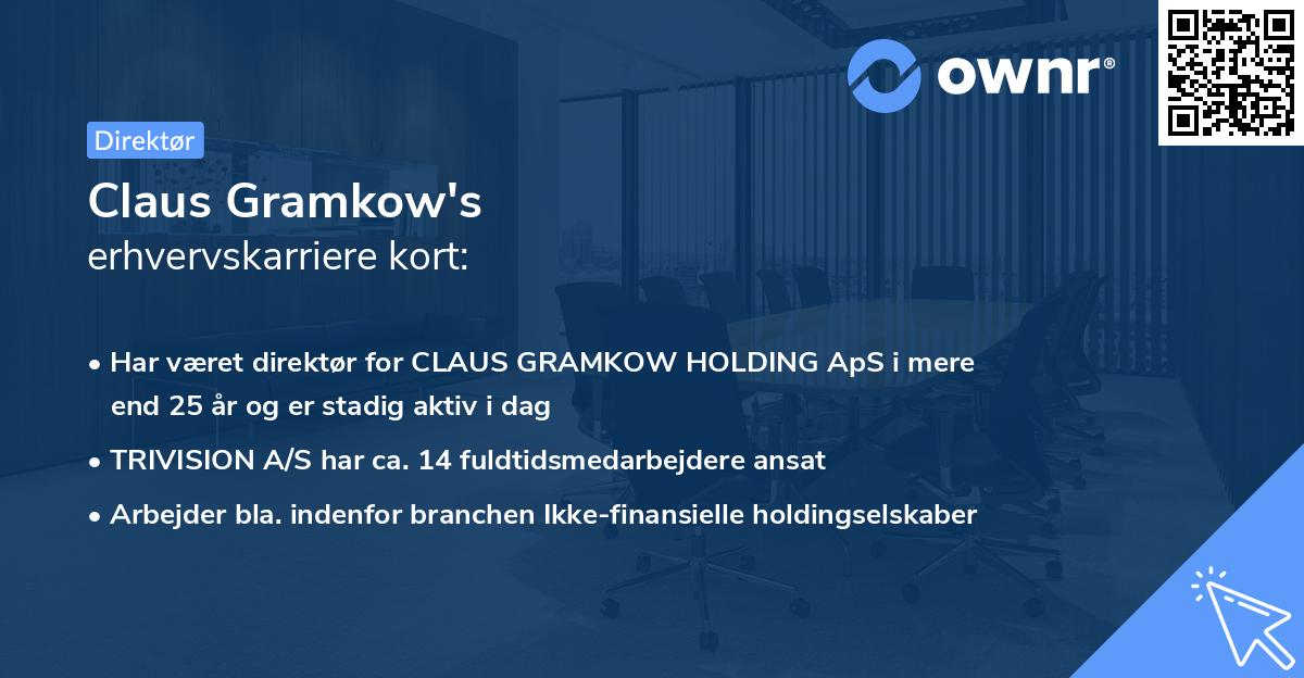 Claus Gramkow's erhvervskarriere kort