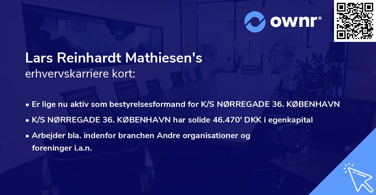 Lars Reinhardt Mathiesen's erhvervskarriere kort