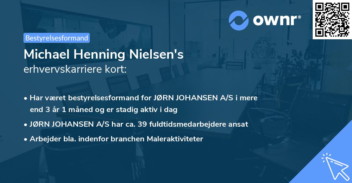 Michael Henning Nielsen's erhvervskarriere kort