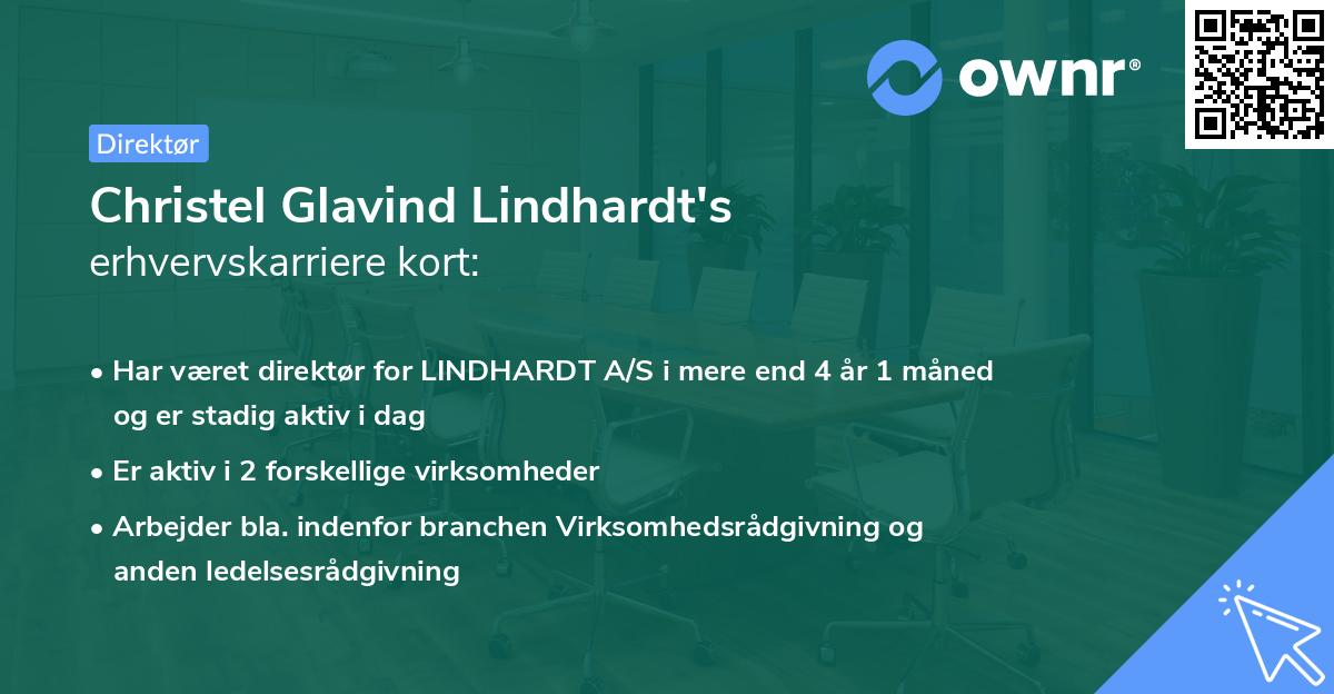 Christel Glavind Lindhardt's erhvervskarriere kort