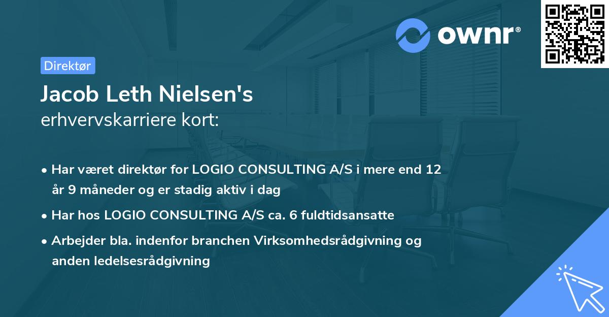 Jacob Leth Nielsen's erhvervskarriere kort