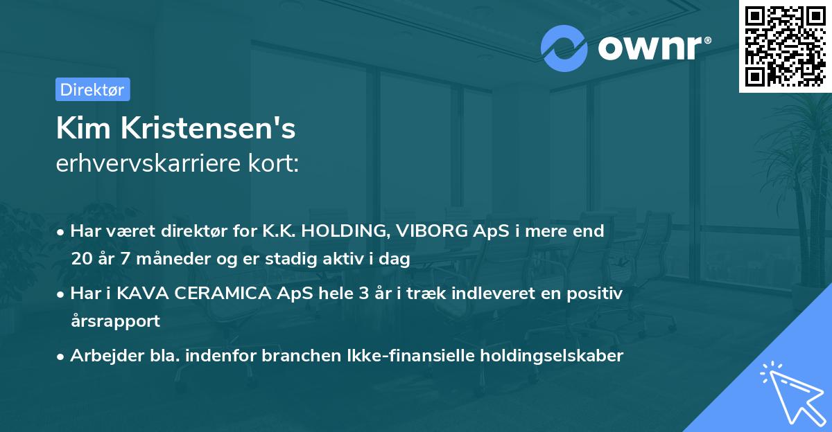 Kim Kristensen's erhvervskarriere kort