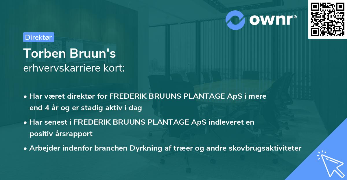 Torben Bruun's erhvervskarriere kort