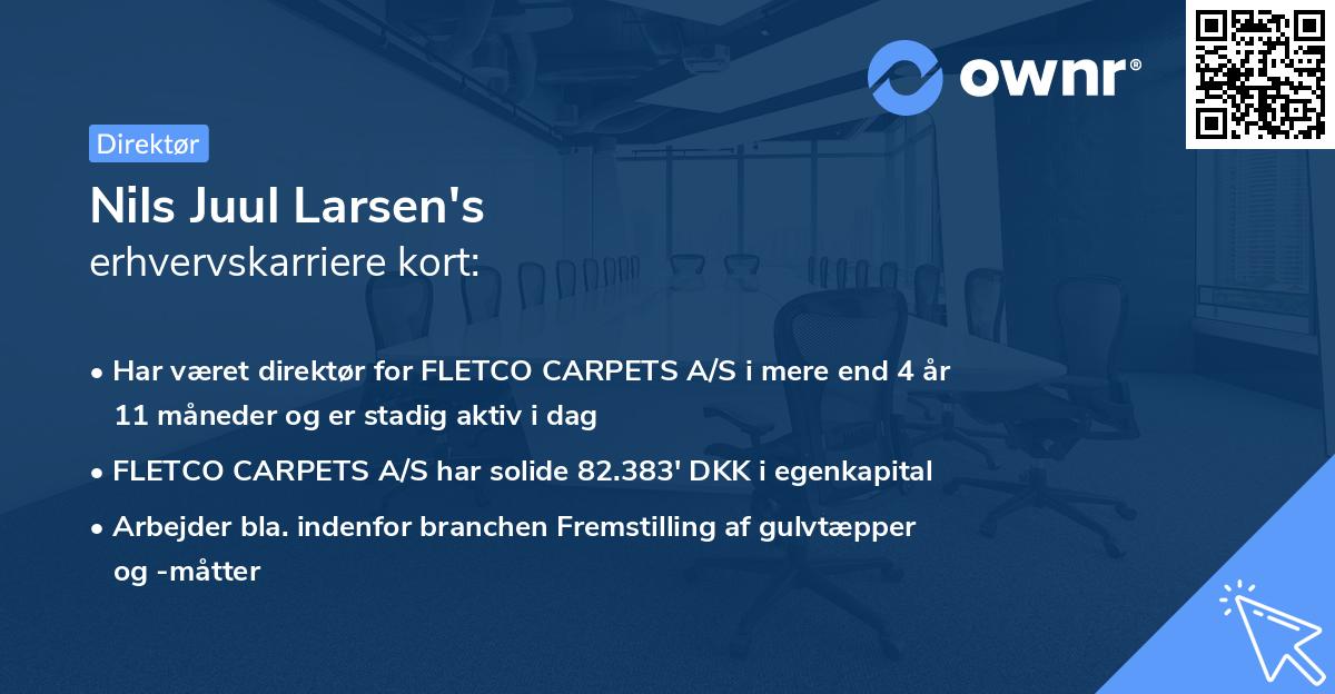 Nils Juul Larsen's erhvervskarriere kort