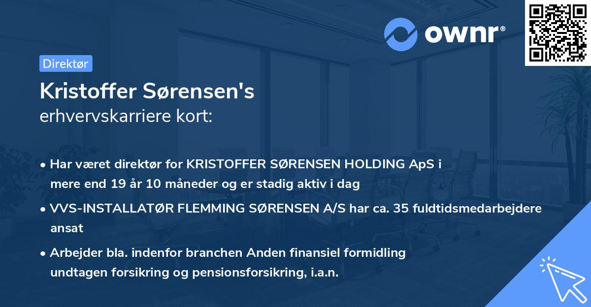 Kristoffer Sørensen's erhvervskarriere kort