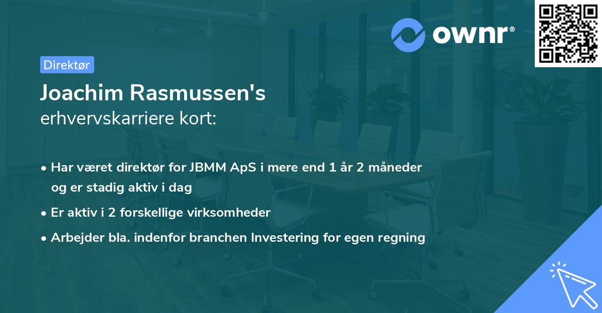 Joachim Rasmussen's erhvervskarriere kort