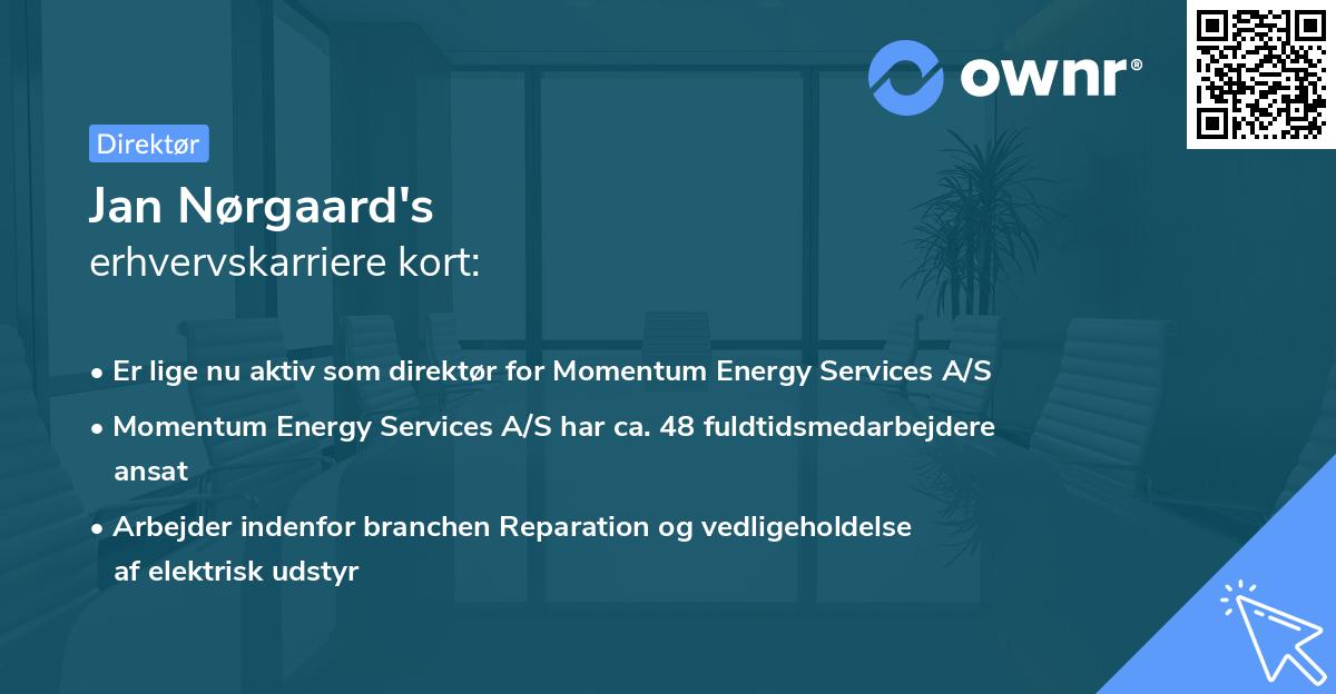 Jan Nørgaard's erhvervskarriere kort