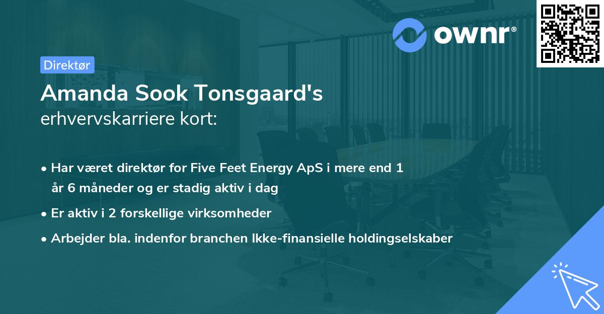 Amanda Sook Tonsgaard's erhvervskarriere kort