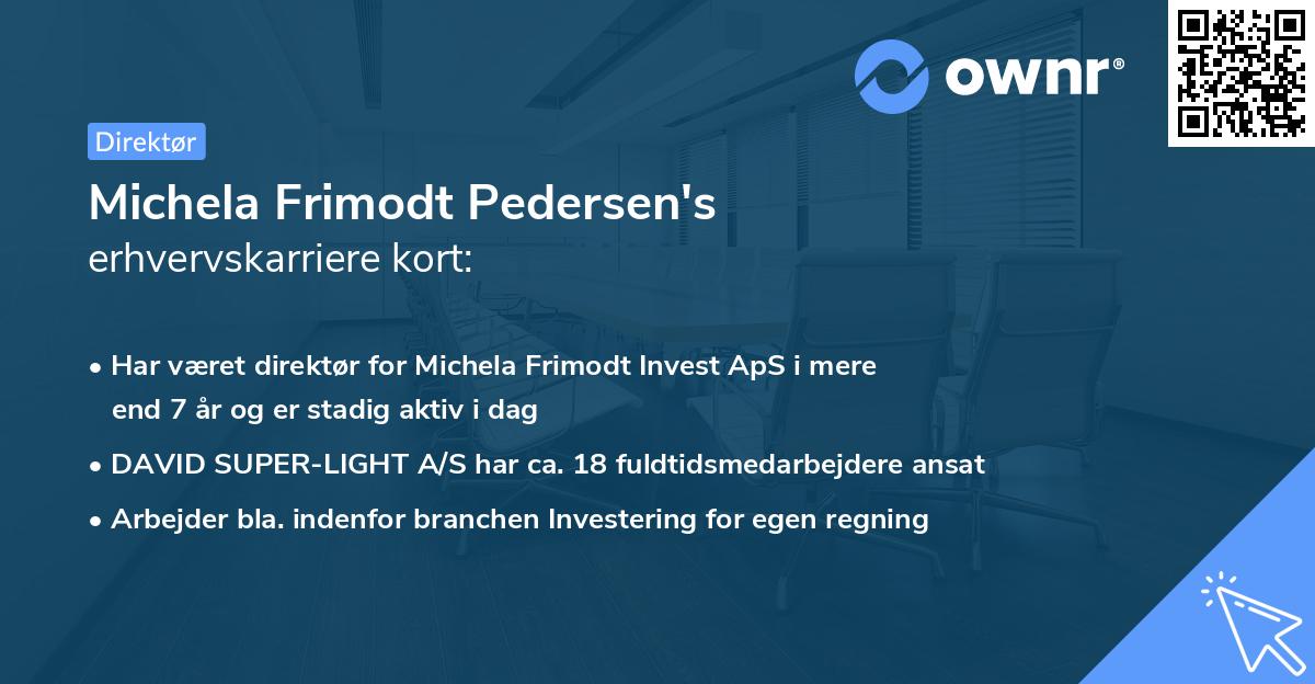 Michela Frimodt Pedersen's erhvervskarriere kort