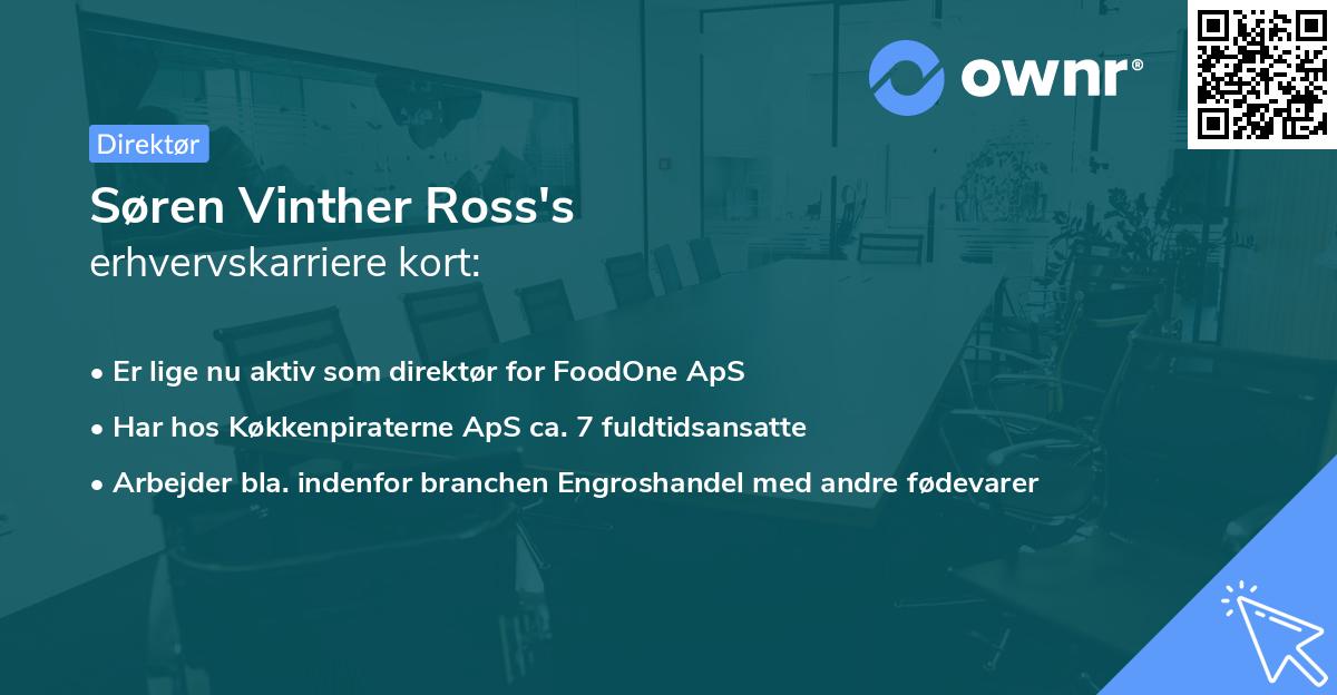 Søren Vinther Ross's erhvervskarriere kort