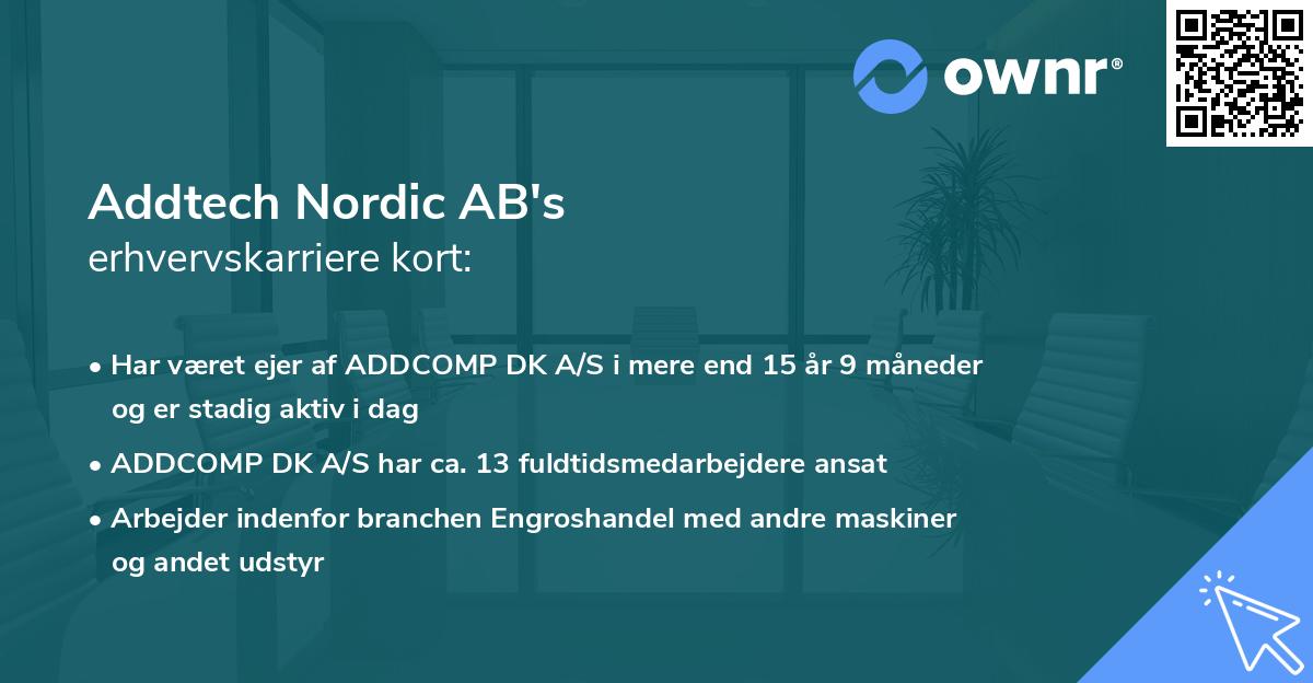 Addtech Nordic AB's erhvervskarriere kort