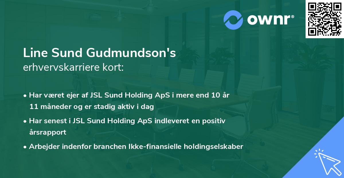 Line Sund Gudmundson's erhvervskarriere kort