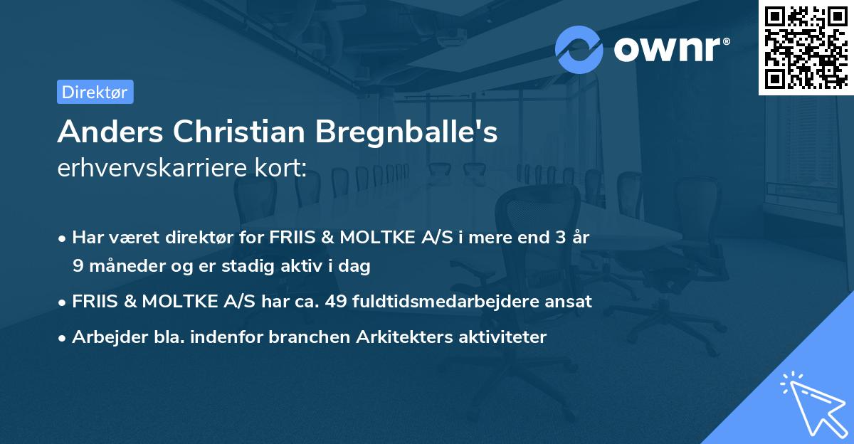 Anders Christian Bregnballe's erhvervskarriere kort