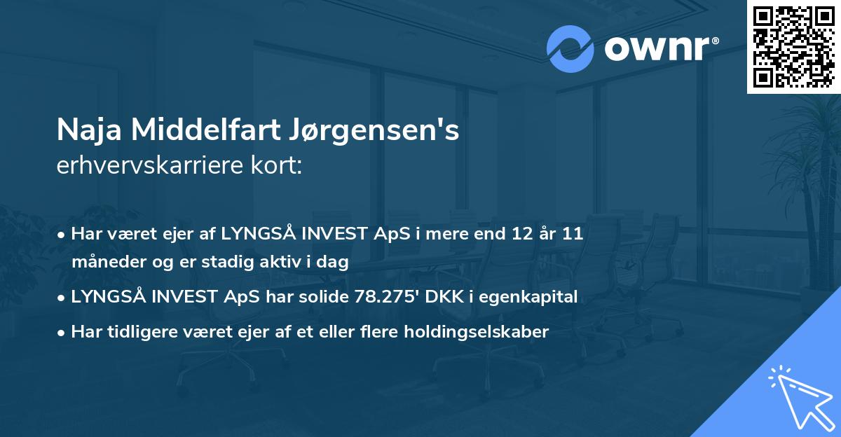 Naja Middelfart Jørgensen's erhvervskarriere kort