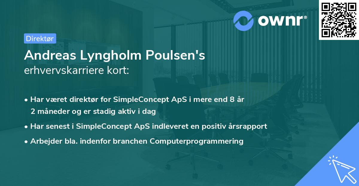 Andreas Lyngholm Poulsen's erhvervskarriere kort