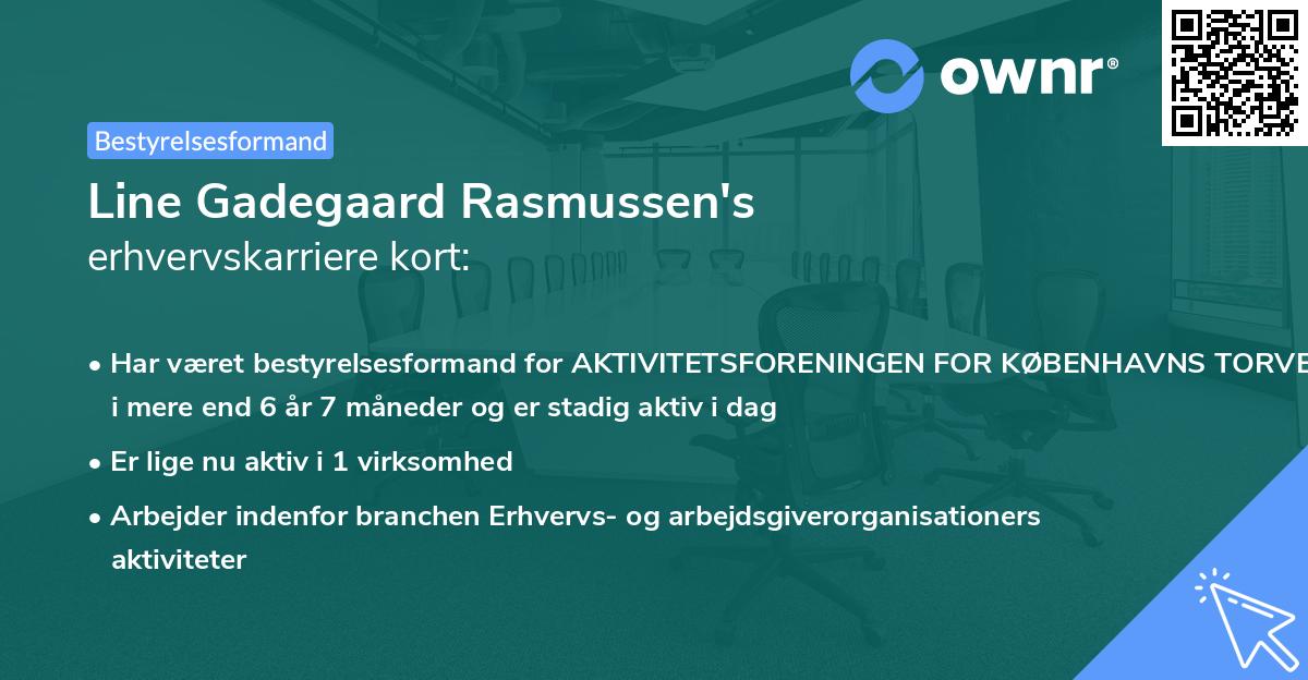 Line Gadegaard Rasmussen's erhvervskarriere kort