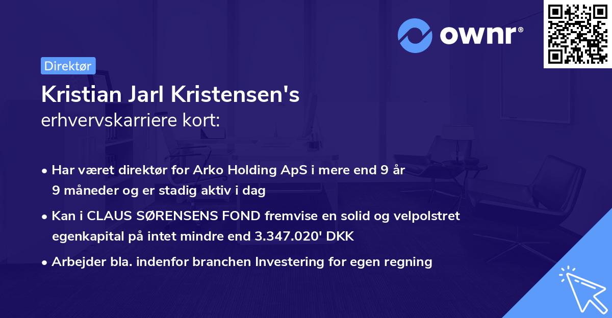 Kristian Jarl Kristensen's erhvervskarriere kort