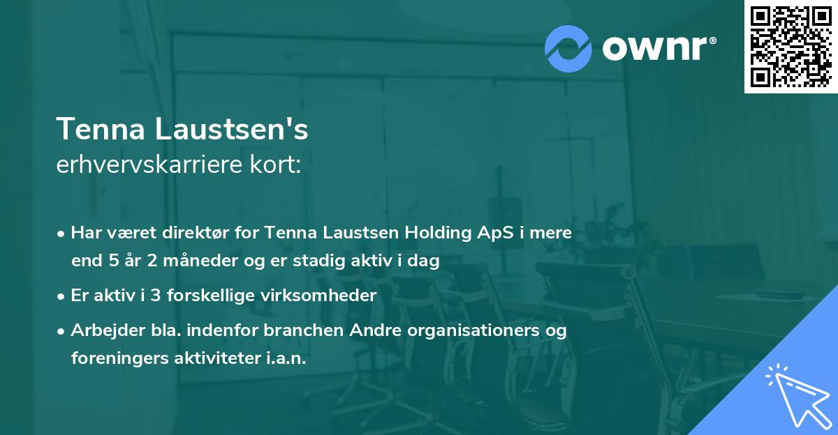 Tenna Laustsen's erhvervskarriere kort