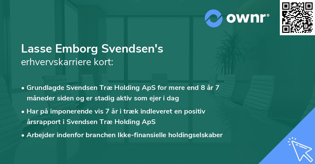 Lasse Emborg Svendsen's erhvervskarriere kort
