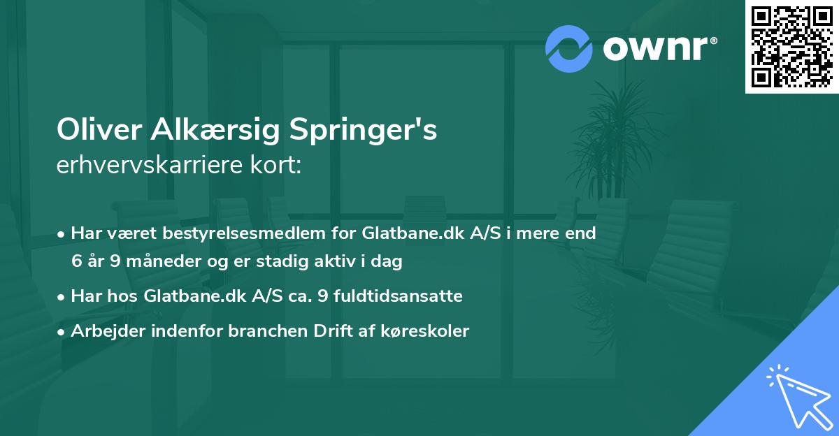 Oliver Alkærsig Springer's erhvervskarriere kort