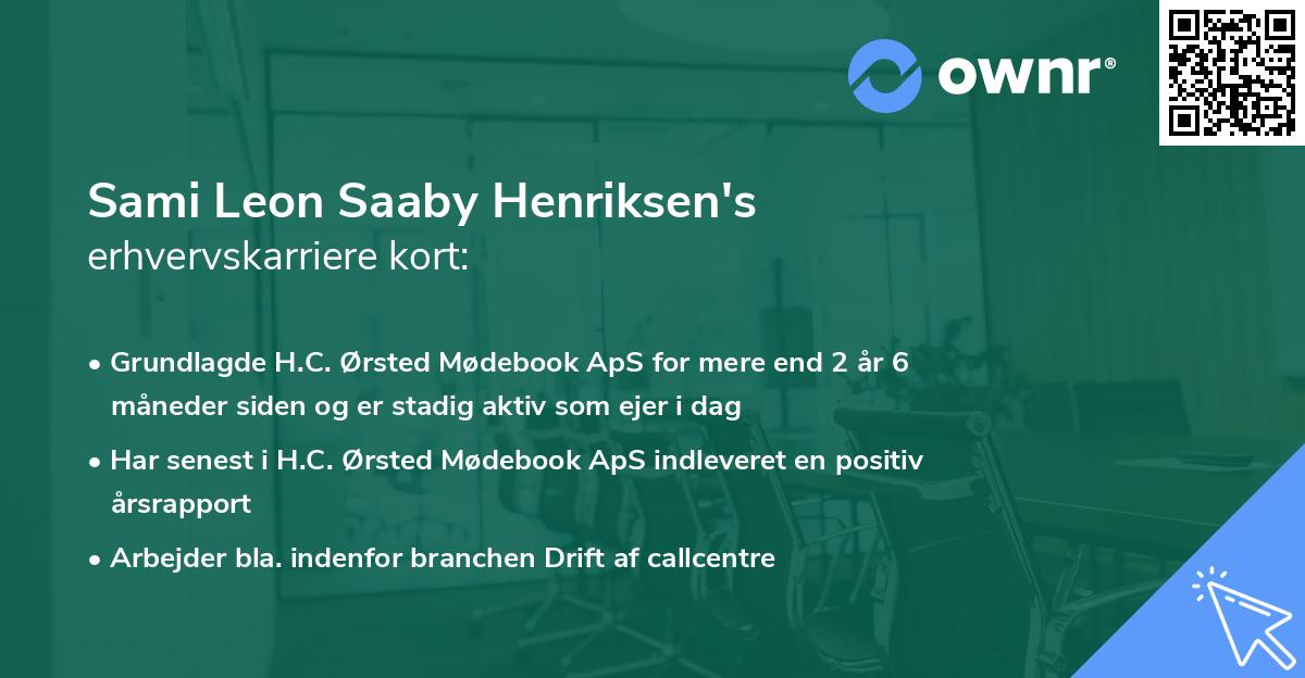 Sami Leon Saaby Henriksen's erhvervskarriere kort