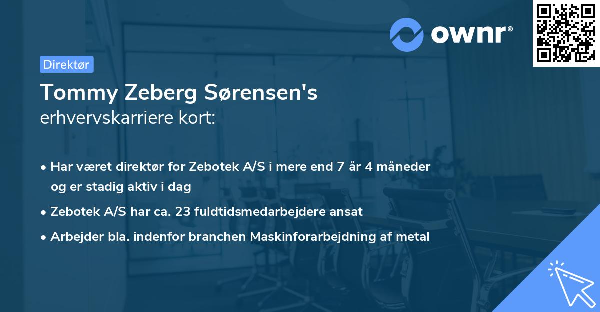 Tommy Zeberg Sørensen's erhvervskarriere kort