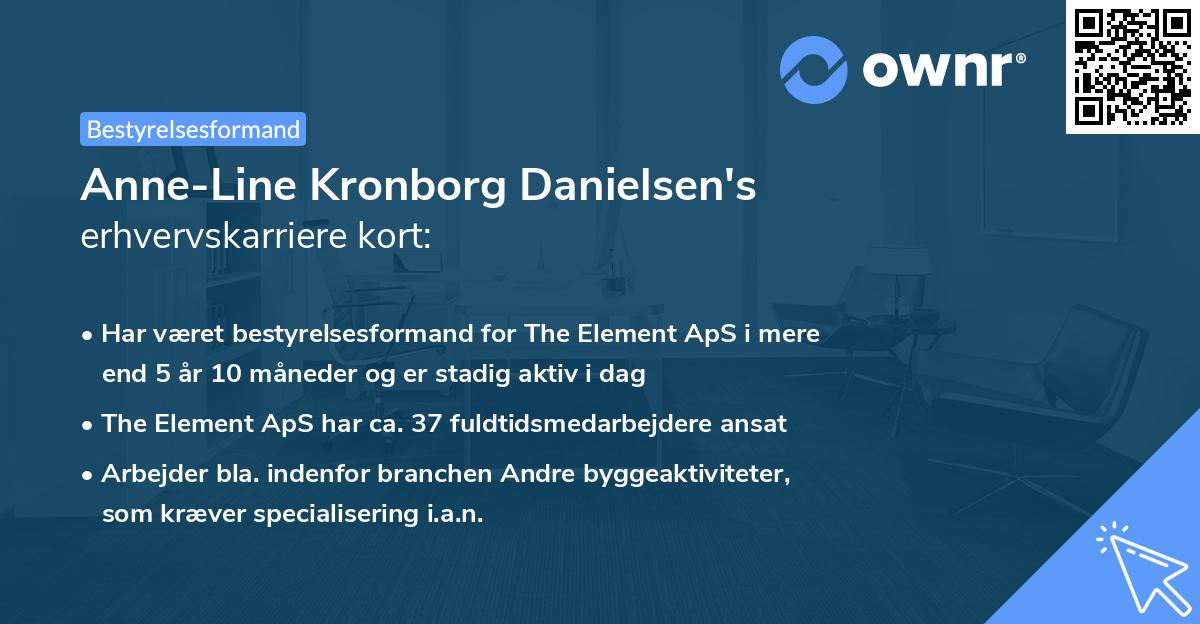 Anne-Line Kronborg Danielsen's erhvervskarriere kort