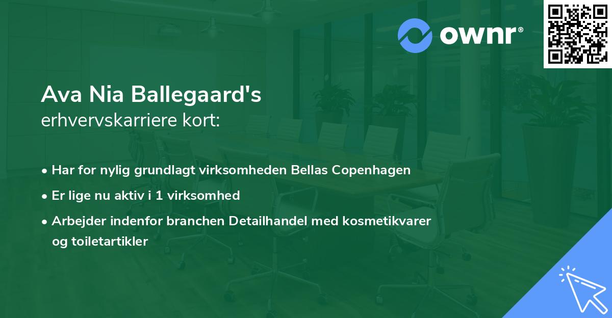 Ava Nia Ballegaard's erhvervskarriere kort