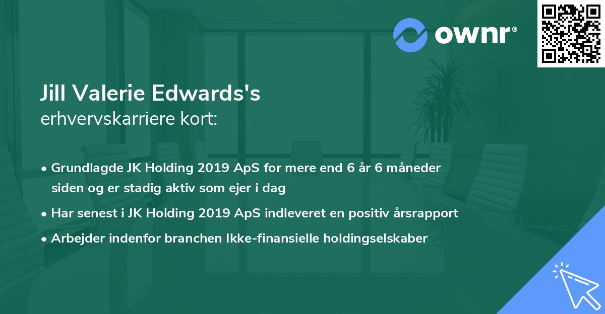 Jill Valerie Edwards's erhvervskarriere kort