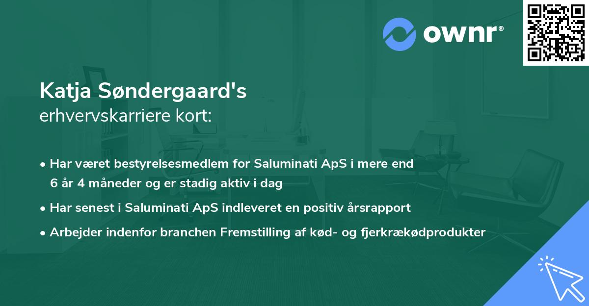 Katja Søndergaard's erhvervskarriere kort