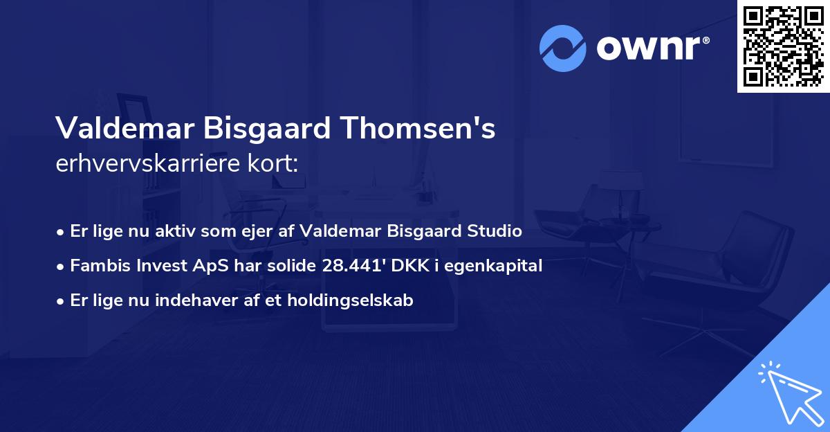 Valdemar Bisgaard Thomsen's erhvervskarriere kort