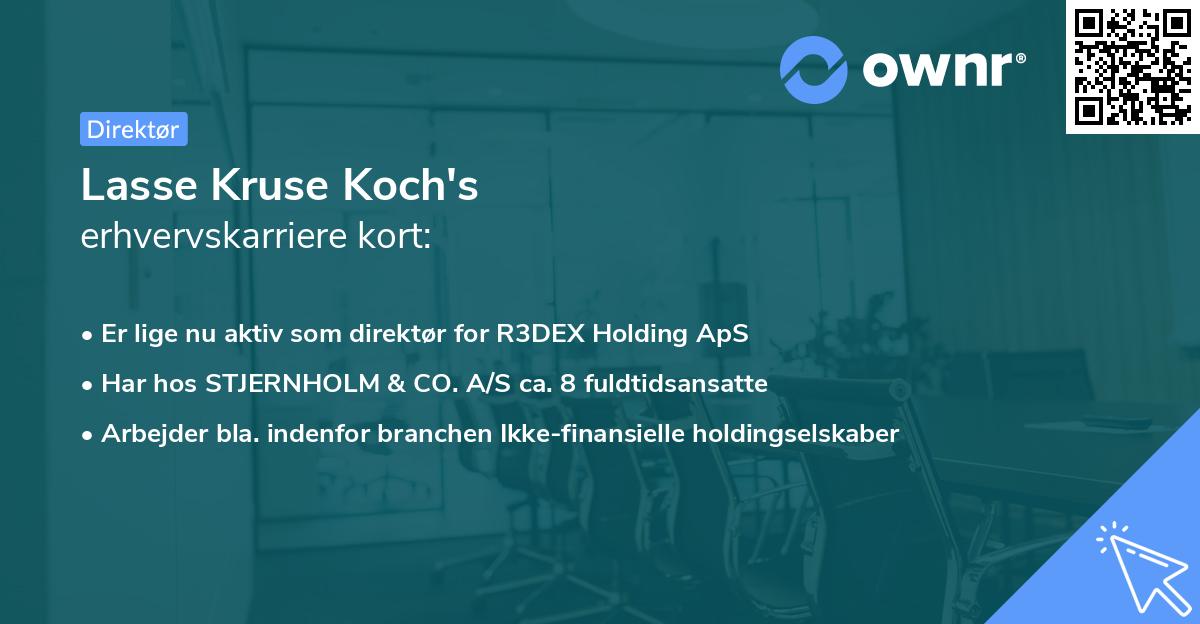 Lasse Kruse Koch's erhvervskarriere kort