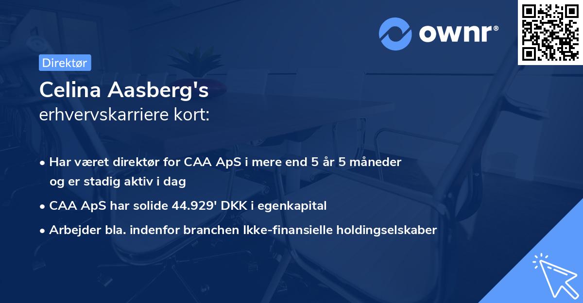 Celina Aasberg's erhvervskarriere kort