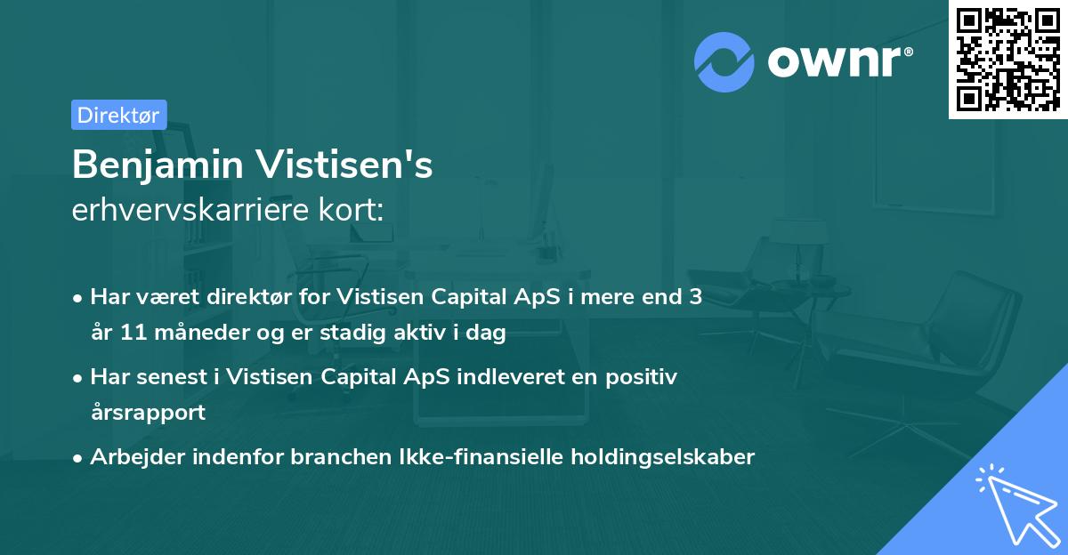 Benjamin Vistisen's erhvervskarriere kort