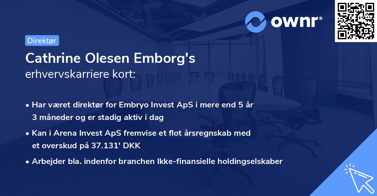 Cathrine Olesen Emborg's erhvervskarriere kort